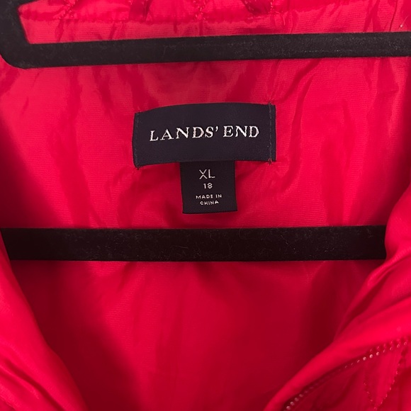 Lands' End Quilted Red Quilted Jacket - Picture 2 of 13